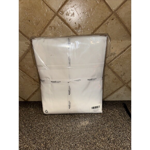 Woolroom 100% Organic Cotton White  King Oxford Style Comforter Cover 102x92 New - Picture 2 of 2